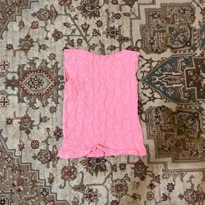 y2k Pink Sleeveless boatneck  Top